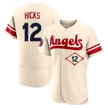 Aaron Hicks Men's Authentic Los Angeles Angels Cream 2022 City Connect Jersey