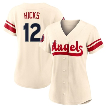 Aaron Hicks Women's Authentic Los Angeles Angels Cream 2022 City Connect Jersey