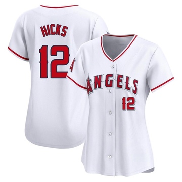 Aaron Hicks Women's Limited Los Angeles Angels White Home Jersey