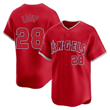 Aaron Loup Men's Limited Los Angeles Angels Red Alternate Jersey