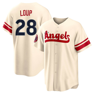 Aaron Loup Men's Replica Los Angeles Angels Cream 2022 City Connect Jersey