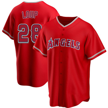 Aaron Loup Men's Replica Los Angeles Angels Red Alternate Jersey