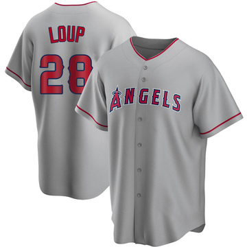 Aaron Loup Men's Replica Los Angeles Angels Silver Road Jersey