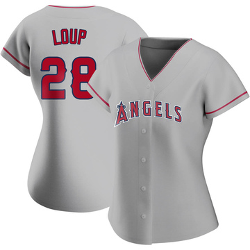 Aaron Loup Women's Authentic Los Angeles Angels Silver Road Jersey