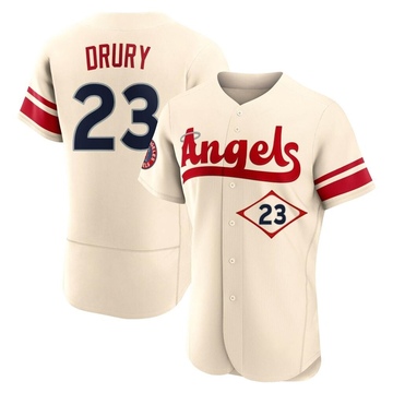 Brandon Drury Men's Authentic Los Angeles Angels Cream 2022 City Connect Jersey