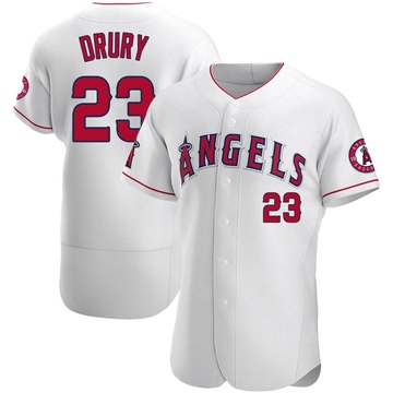 Brandon Drury Men's Authentic Los Angeles Angels White Jersey