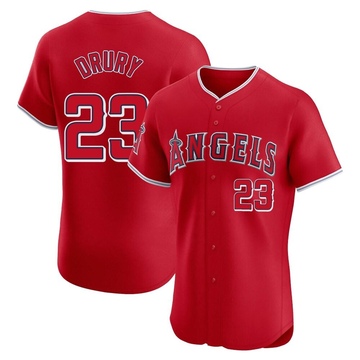 Brandon Drury Men's Elite Los Angeles Angels Red Alternate Jersey