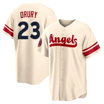 Brandon Drury Men's Replica Los Angeles Angels Cream 2022 City Connect Jersey