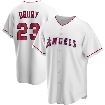 Brandon Drury Men's Replica Los Angeles Angels White Home Jersey