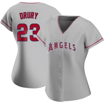 Brandon Drury Women's Authentic Los Angeles Angels Silver Road Jersey