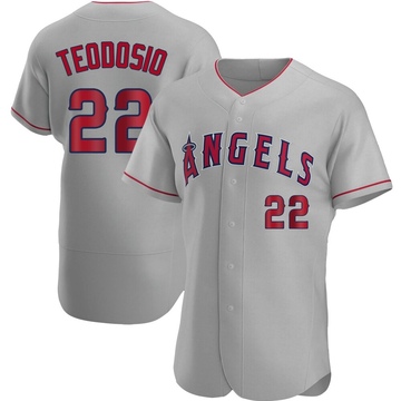 Bryce Teodosio Men's Authentic Los Angeles Angels Gray Road Jersey