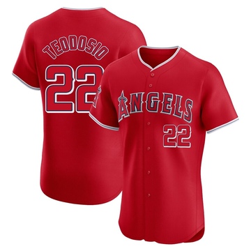 Bryce Teodosio Men's Elite Los Angeles Angels Red Alternate Jersey