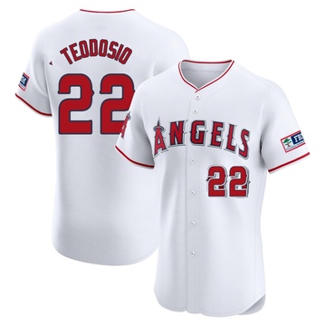 Bryce Teodosio Men's Elite Los Angeles Angels White Home Patch Jersey