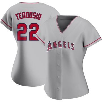 Bryce Teodosio Women's Authentic Los Angeles Angels Silver Road Jersey