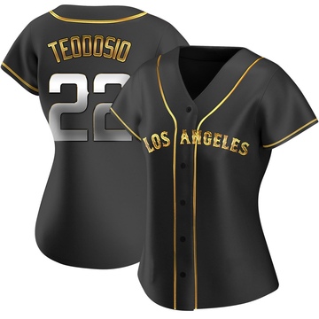 Bryce Teodosio Women's Replica Los Angeles Angels Black Golden Alternate Jersey