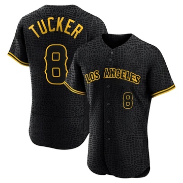 Cole Tucker Men's Authentic Los Angeles Angels Black Snake Skin City Jersey