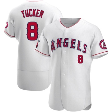 Cole Tucker Men's Authentic Los Angeles Angels White Jersey