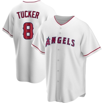 Cole Tucker Men's Replica Los Angeles Angels White Home Jersey