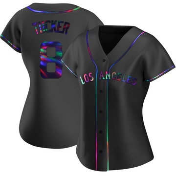 Cole Tucker Women's Replica Los Angeles Angels Black Holographic Alternate Jersey