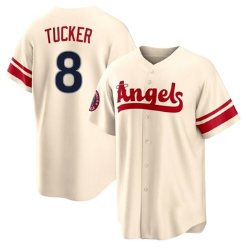 Cole Tucker Youth Replica Los Angeles Angels Cream 2022 City Connect Jersey