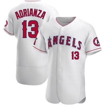 Ehire Adrianza Men's Authentic Los Angeles Angels White Jersey