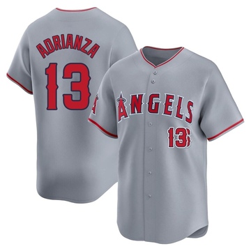 Ehire Adrianza Men's Limited Los Angeles Angels Gray Away Jersey