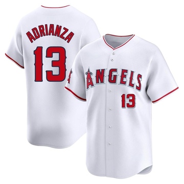 Ehire Adrianza Men's Limited Los Angeles Angels White Home Jersey