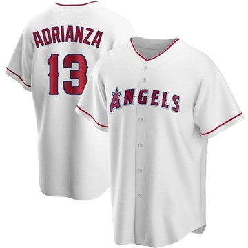 Ehire Adrianza Men's Replica Los Angeles Angels White Home Jersey