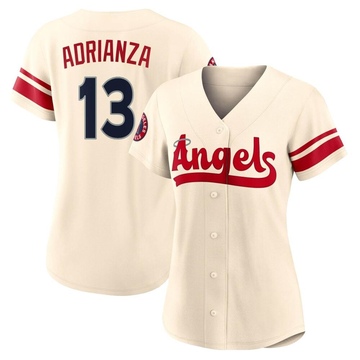 Ehire Adrianza Women's Authentic Los Angeles Angels Cream 2022 City Connect Jersey