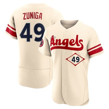 Guillo Zuniga Men's Authentic Los Angeles Angels Cream 2022 City Connect Jersey