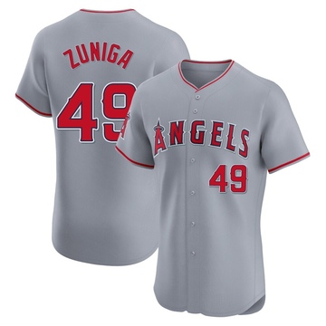 Guillo Zuniga Men's Elite Los Angeles Angels Gray Road Jersey