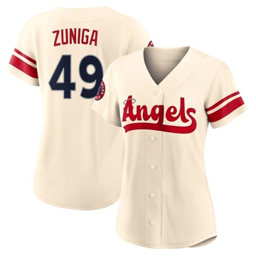 Guillo Zuniga Women's Authentic Los Angeles Angels Cream 2022 City Connect Jersey