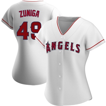 Guillo Zuniga Women's Authentic Los Angeles Angels White Home Jersey