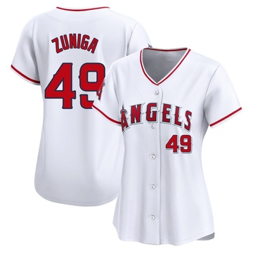 Guillo Zuniga Women's Limited Los Angeles Angels White Home Jersey