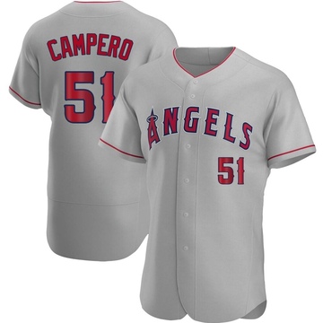 Gustavo Campero Men's Authentic Los Angeles Angels Gray Road Jersey