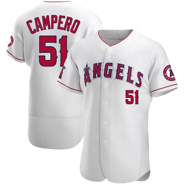 Gustavo Campero Men's Authentic Los Angeles Angels White Jersey