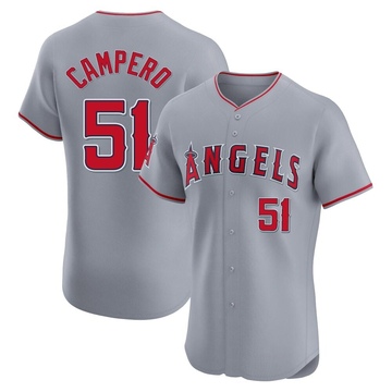 Gustavo Campero Men's Elite Los Angeles Angels Gray Road Jersey