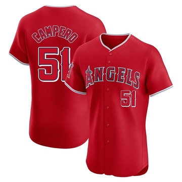 Gustavo Campero Men's Elite Los Angeles Angels Red Alternate Jersey