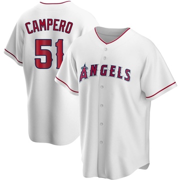 Gustavo Campero Men's Replica Los Angeles Angels White Home Jersey