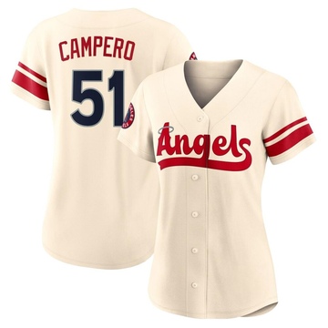 Gustavo Campero Women's Replica Los Angeles Angels Cream 2022 City Connect Jersey