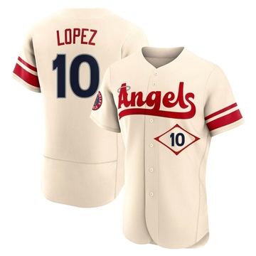 Jack Lopez Men's Authentic Los Angeles Angels Cream 2022 City Connect Jersey