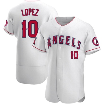 Jack Lopez Men's Authentic Los Angeles Angels White Jersey