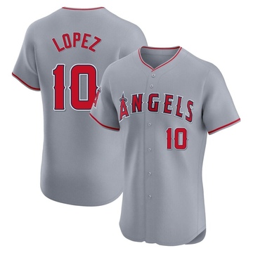 Jack Lopez Men's Elite Los Angeles Angels Gray Road Jersey