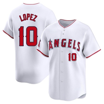 Jack Lopez Men's Limited Los Angeles Angels White Home Jersey