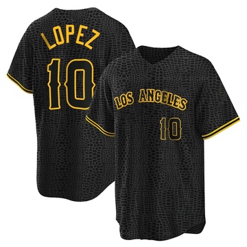 Jack Lopez Youth Replica Los Angeles Angels Black Snake Skin City Jersey