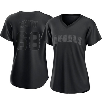 Women's Jake Smith Los Angeles Angels Red 2022 City Connect Name & Number  T-Shirt