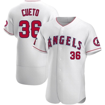 Johnny Cueto Men's Authentic Los Angeles Angels White Jersey