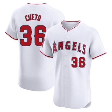 Johnny Cueto Men's Elite Los Angeles Angels White Home Jersey