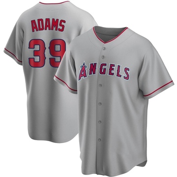 Jordyn Adams Men's Replica Los Angeles Angels Silver Road Jersey