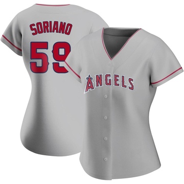 Jose Soriano Women's Authentic Los Angeles Angels Silver Road Jersey